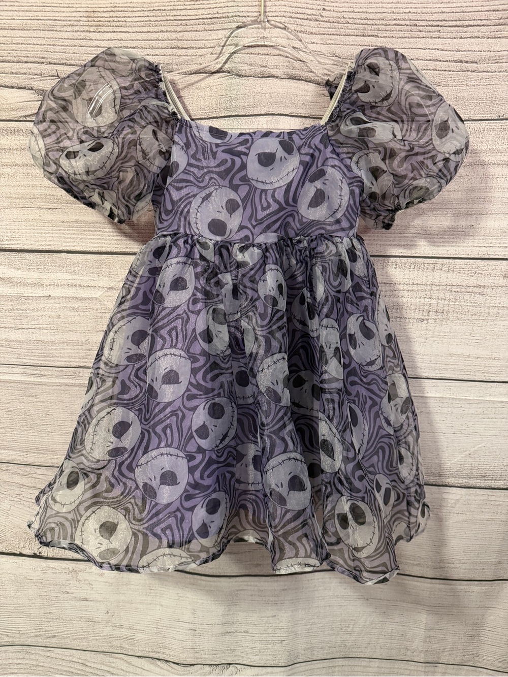 Girls Disney Nightmare before Christmas purple Jack Skellington dress S 6/7